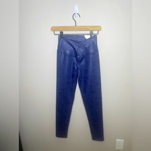 Leather workout leggings